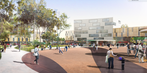 Aménagement urbain autour de la station de métro Basso Cambo à Toulouse