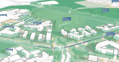 Plan guide du quartier de la Butte de Beauregard à Melun