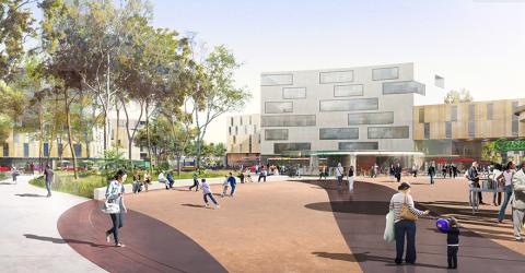 Aménagement urbain autour de la station de métro Basso Cambo à Toulouse